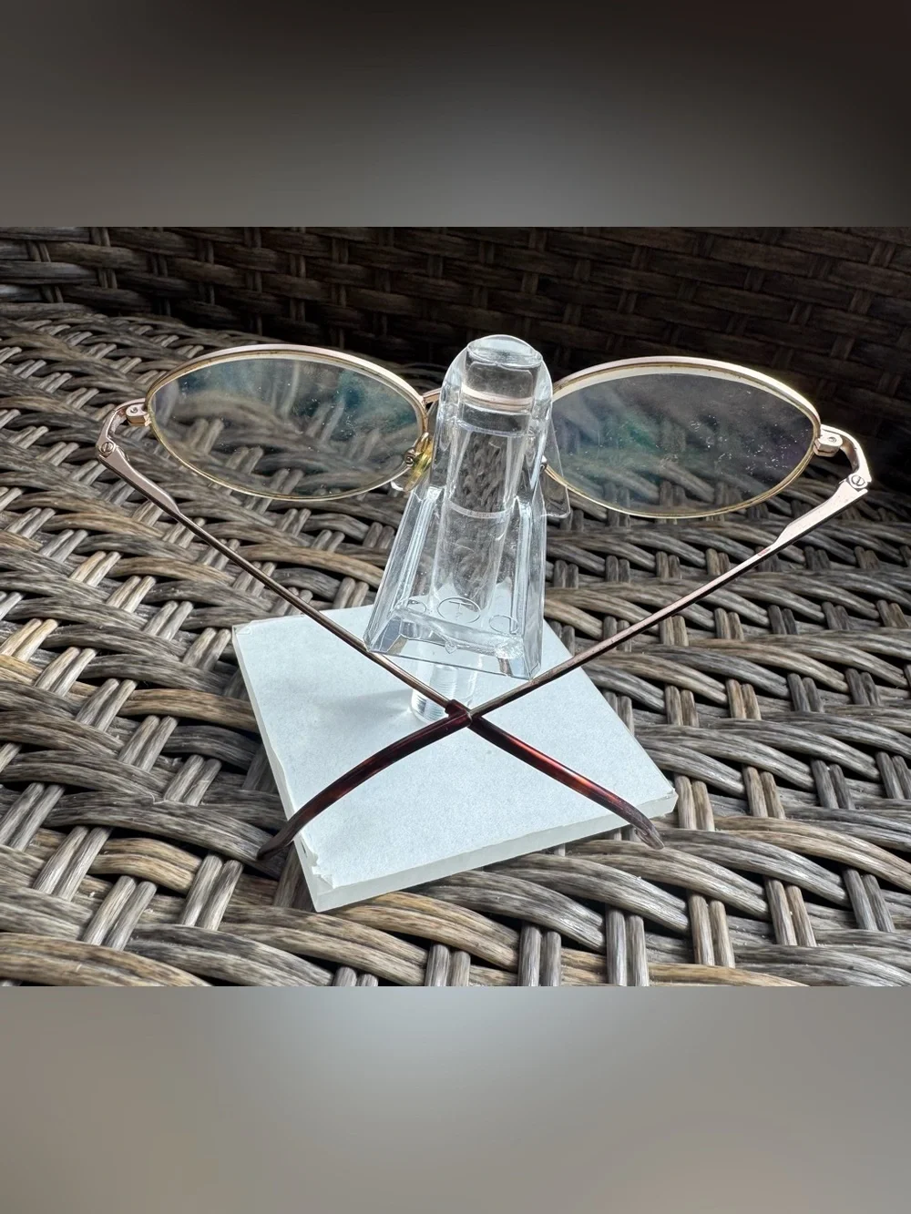 Vintage Vision's X107 Gold Metal Oval Full Rim Eyeglass Frames Only 50-20-140